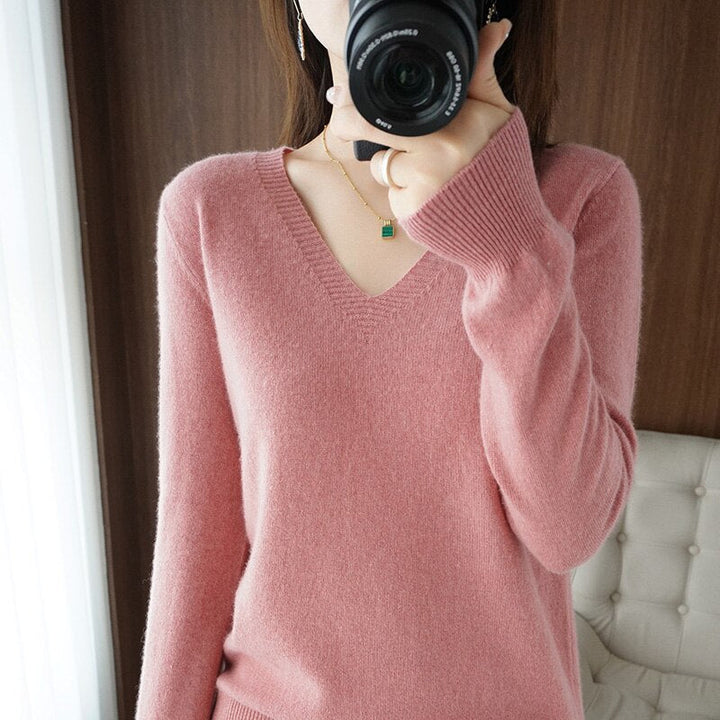 Chic Und Stil | V-Neck Made Of Cashmere