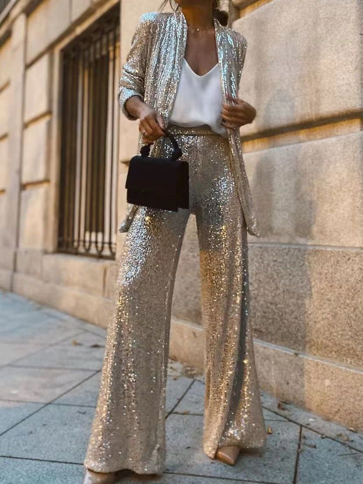 Lune London | Trendy Design High-Waist Sequin Suit