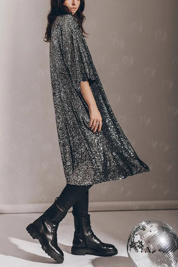 Lune London | Glamour Kimono Made Of Sequins with Keyhole