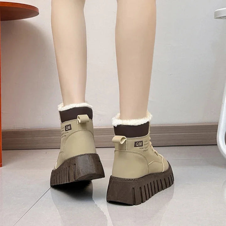 Lune London | Women's High Top Thick Sole Plus Fleece Martin Boots