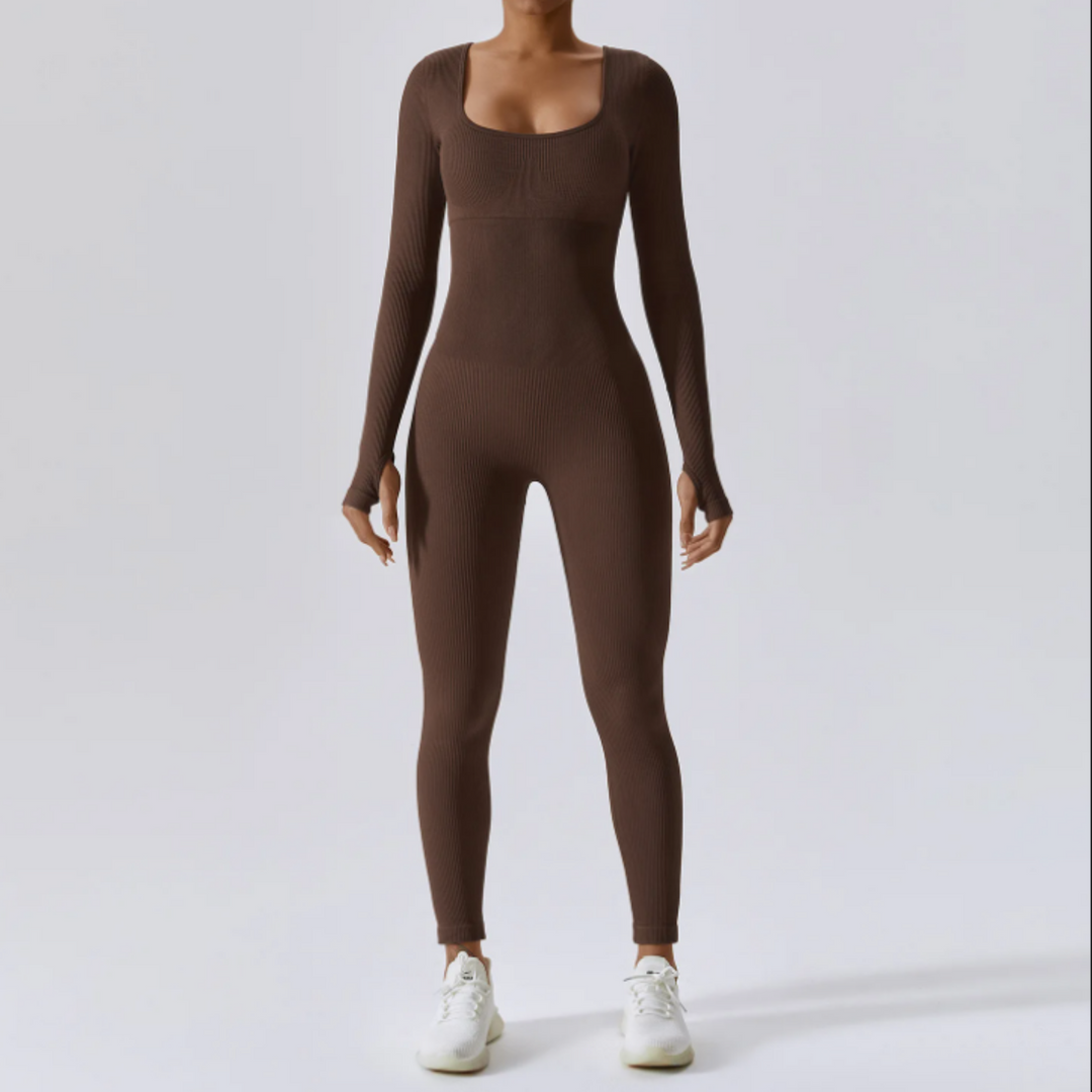 Lune London | Solid Long Sleeve Sports Jumpsuit