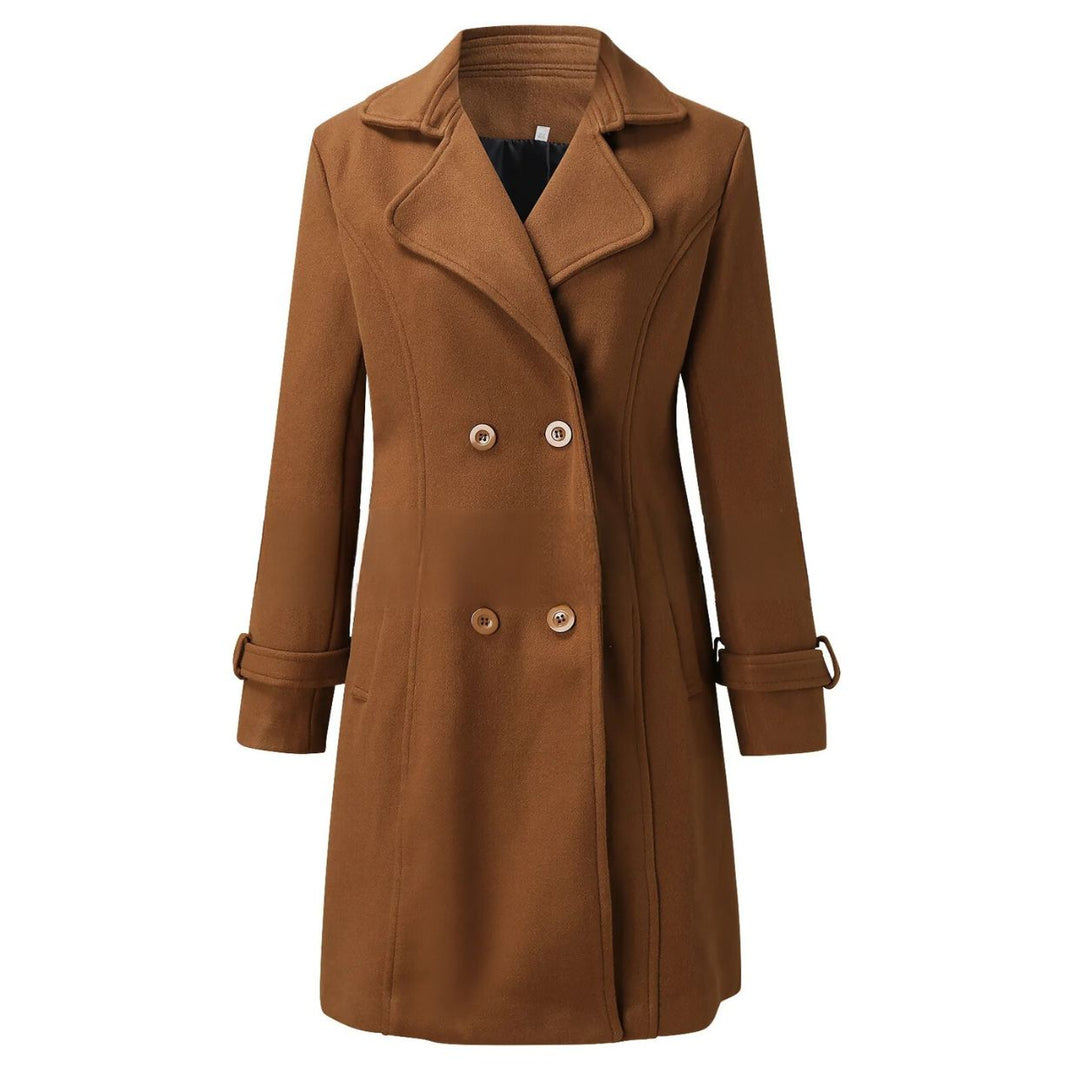 Lune London | Stylish Long Women's Coat with Folded Collar