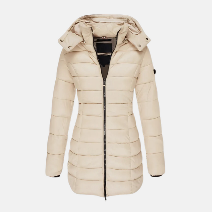 Lune London | Puffer jacket - Slim Fit - Mid length - With hood - Ribbed cuffs