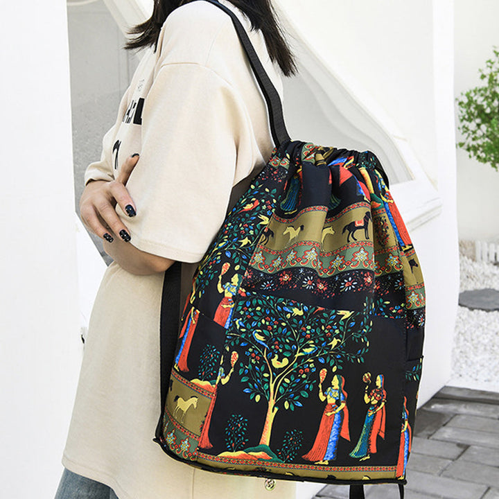 Chic und Stil | Foldable Backpack Large Waterproof Backpack for Folding with Drawstring