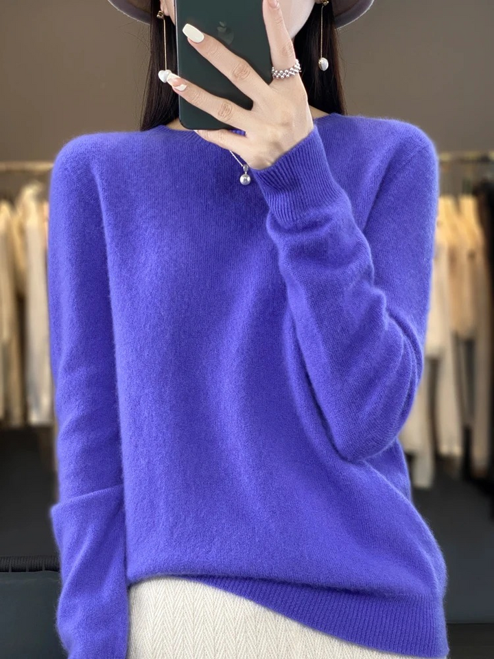 Lune London | Women's Cashmere Sweater Round Neck Soft Elegant Knit Sweater
