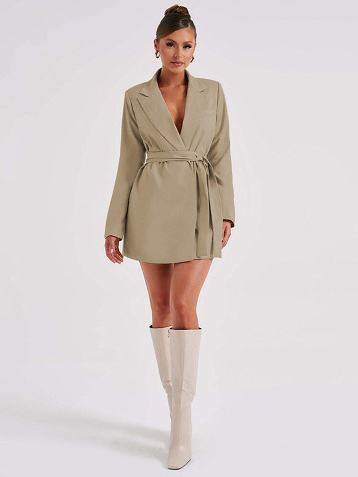 Lune London | Black Blazer Dress with V-Neck
