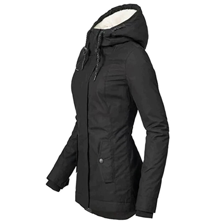 Lune London - Lined winter coat with waterproof hood for women