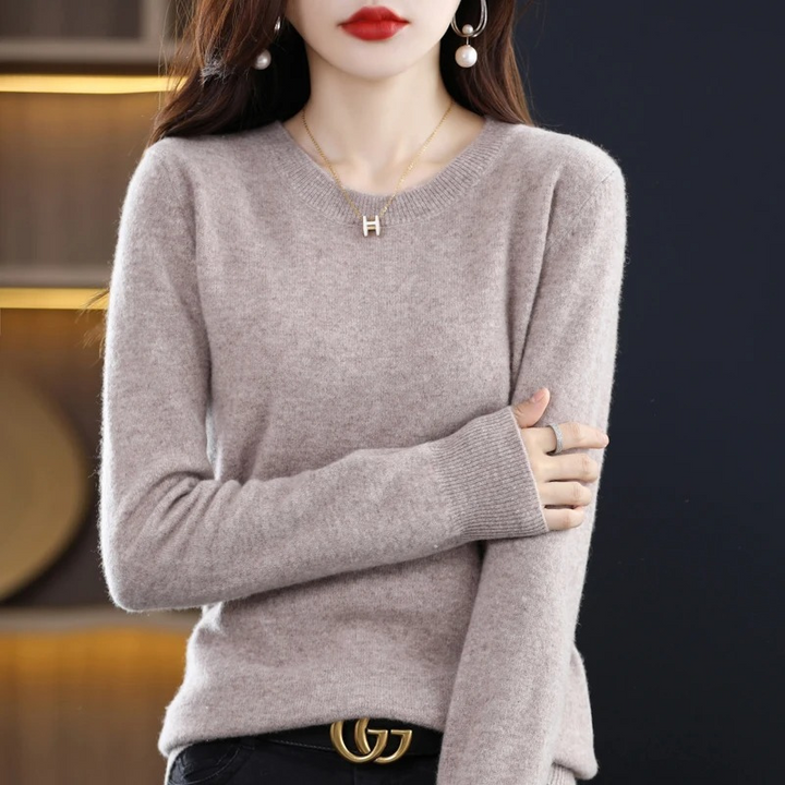 Lune London | Women's Cashmere Sweater Classic Round Neck Soft Stylish