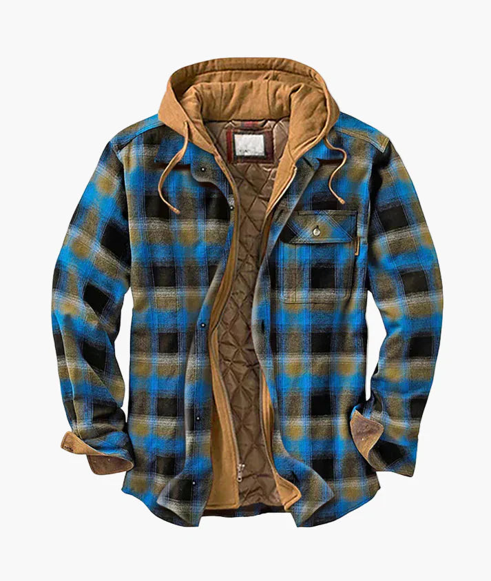 Lune London | Flannel Checked Jacket with Hood - Urban Leisure Style for Fall and Winter