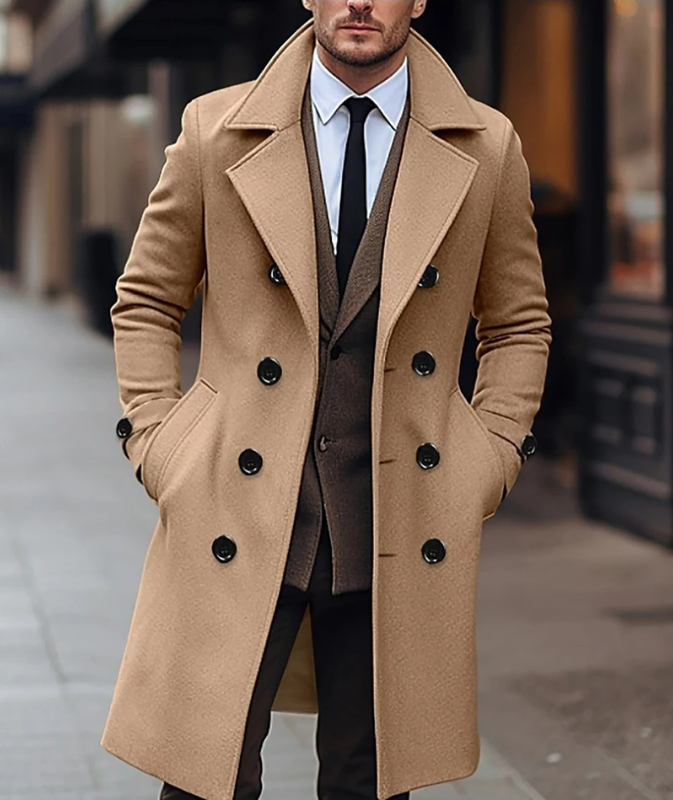 Lune London | Elegant Men's Double-Breasted Coat