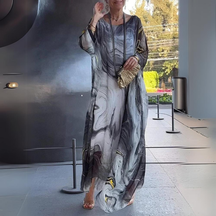 Lune London | Kaftan Dress Flowing Light Fabric Elegant Loose Fit Wide Sleeves