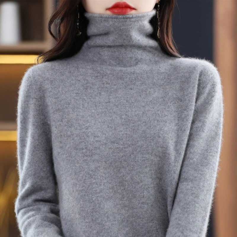 Lune London | Luxe Cashmere Pullover Women Soft Roll Neck Sweater Warm & Stylish