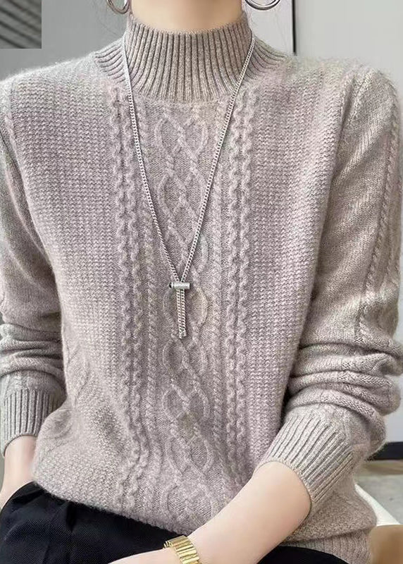 Lune London | Cozy High Collar Cable Knit Sweater Ideal for Winter