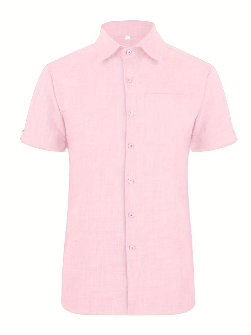 Chic und Stil | Classic Casual Short Sleeve Shirt with Buttons for Men