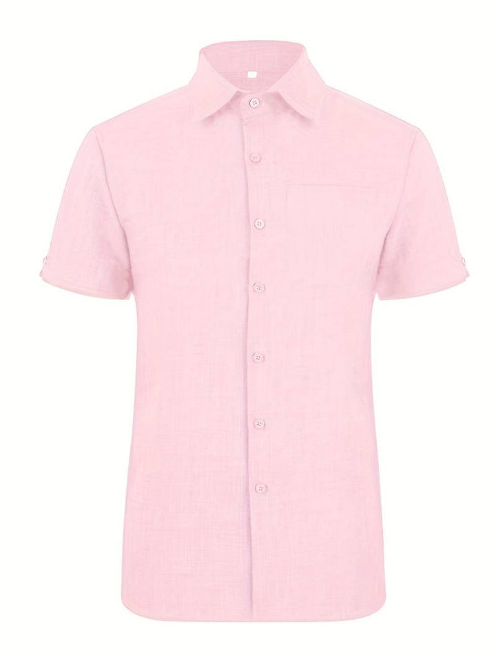 Chic und Stil | Classic Casual Short Sleeve Shirt with Buttons for Men