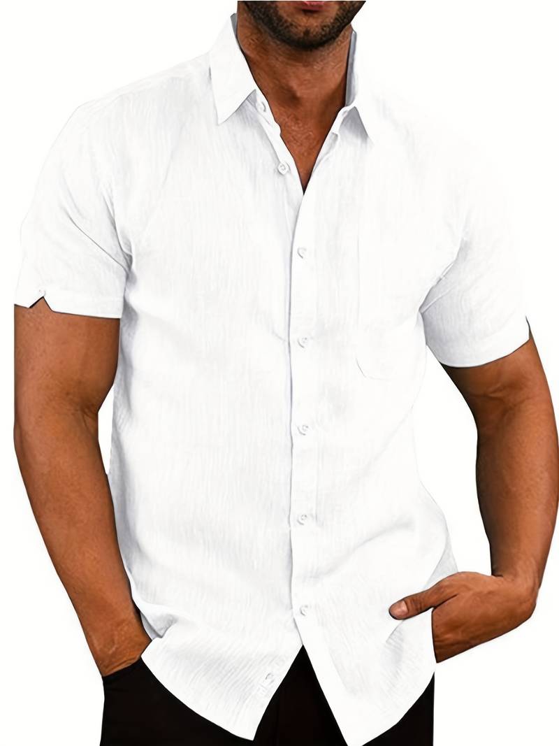 Chic und Stil | Classic Casual Short Sleeve Shirt with Buttons for Men
