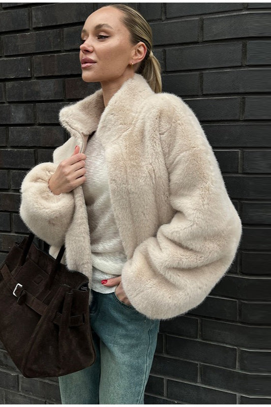 Lune London | Collar Faux Fur Short Jacket