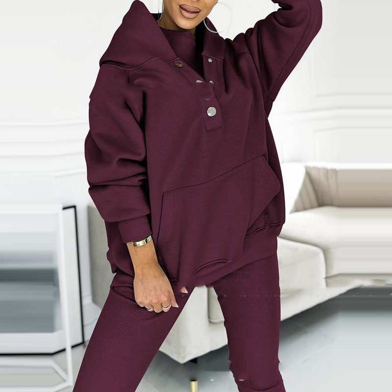 Lune London | 3-piece women's sports set with oversized sweatshirt and slim pants