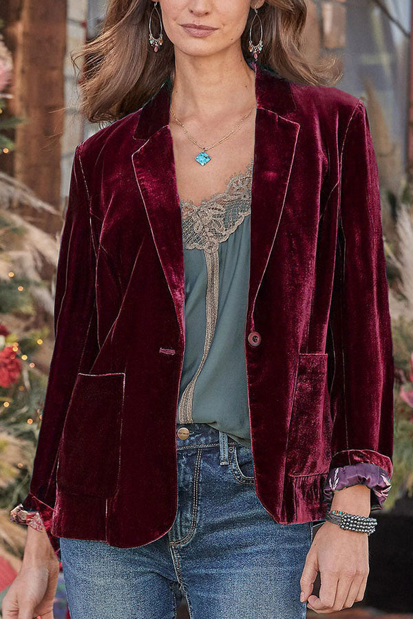 Lune London | Velvet Cropped Top Small Blazer
