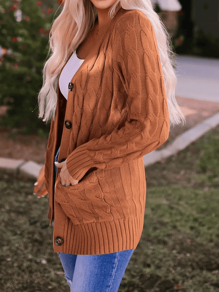 Lune London | Open Knit Cardigan with Cable Pattern