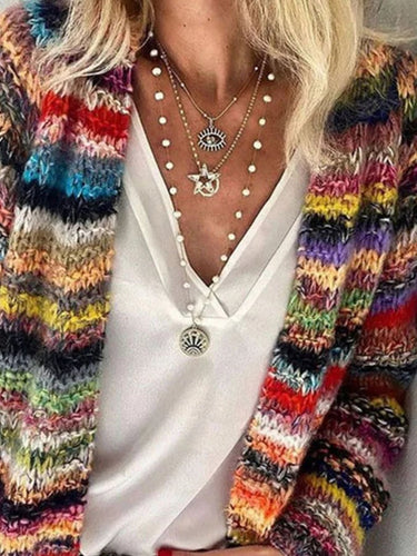 Lune London | Cardigan - Colorful & Elegant - Knitted pattern & Soft cut