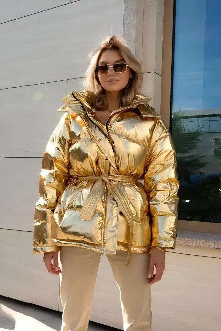 Lune London | Hooded Belted Quilted Puffer Coat