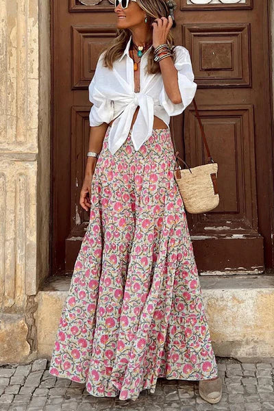 Lune London | Summer Long Skirts Boho Print