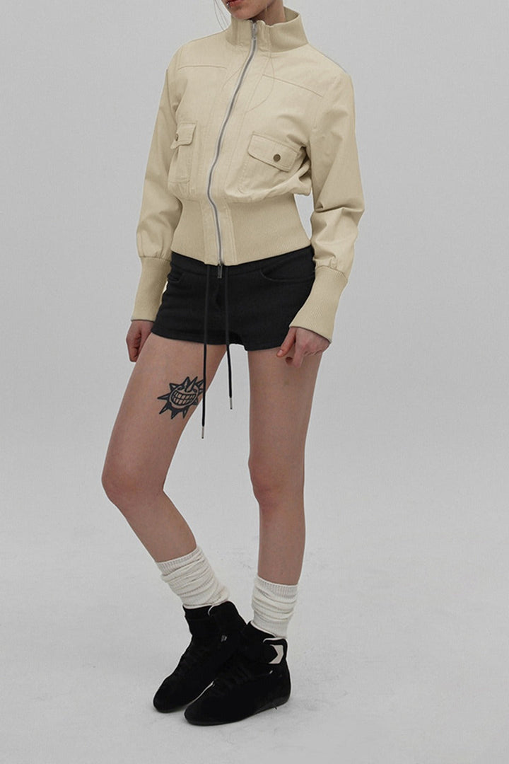 Lune London | Belted Stand Collar Jacket