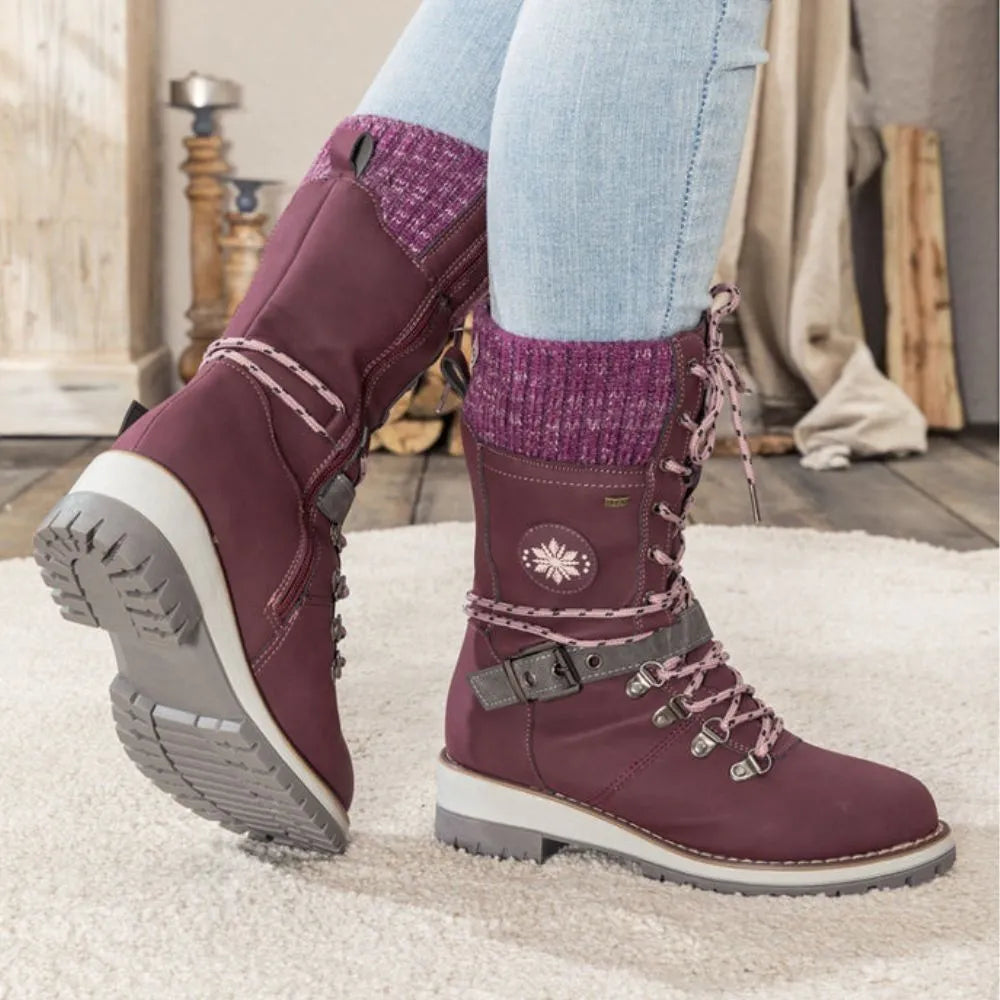 Lune London | Winter boots - Leather - Lace-up closure - Robust non-slip sole - Comfortable fit