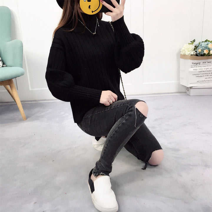 Sweaters and knits for women with a high collar and relaxed fit Lune London