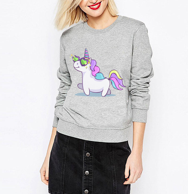 Sweat femme avec design licorne et coupe ample Chic & Stil