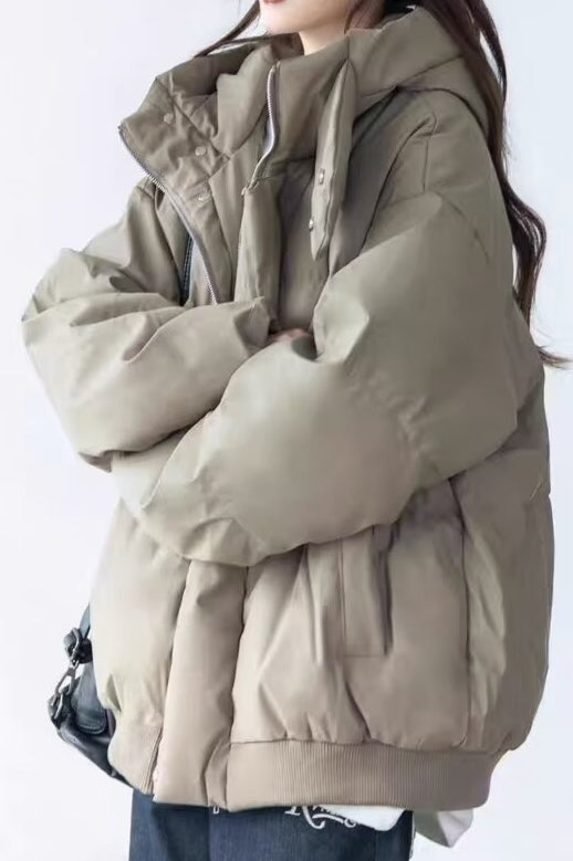 Lune London | Collar High Neck Hooded Down Jacket