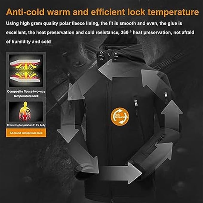 Men's Multifunctional Jacket with Fleece Lining and Zipper Lune London