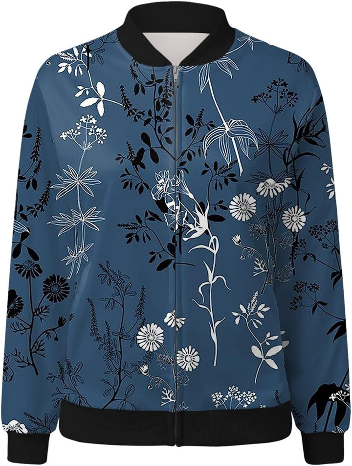 Lune London | Bomber jacket with floral pattern for women