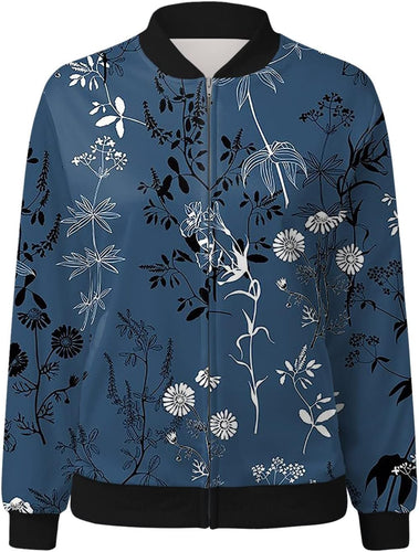 Lune London | Bomber jacket with floral pattern for women