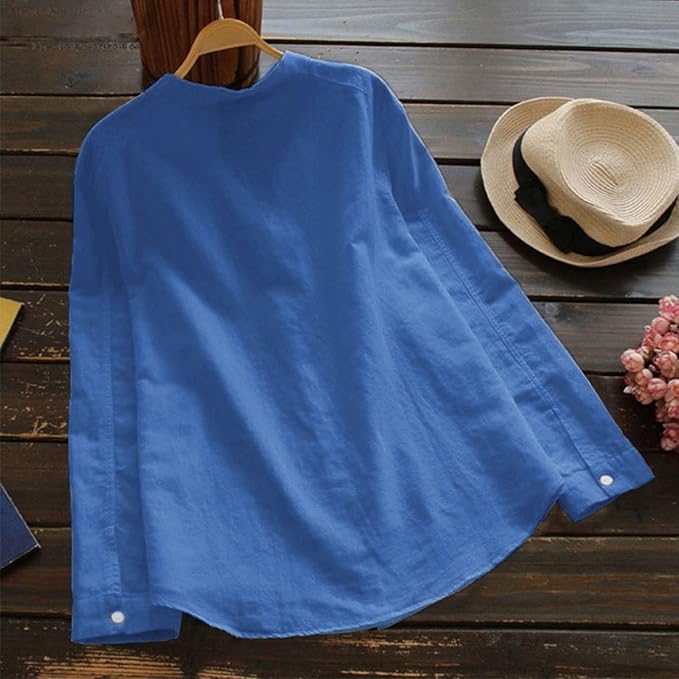 Lune London | Stylish Long Sleeve Linen Blouse