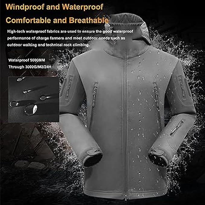 Men's Multifunctional Jacket with Fleece Lining and Zipper Lune London