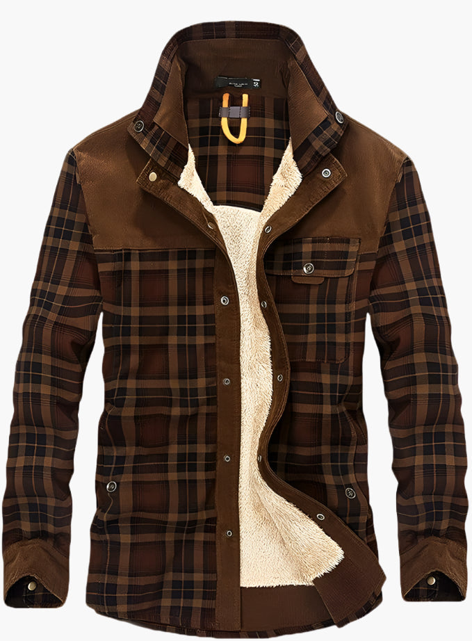 Lune London | Flannel outdoor jacket in lumberjack style with fleece - Leisure and work jacket
