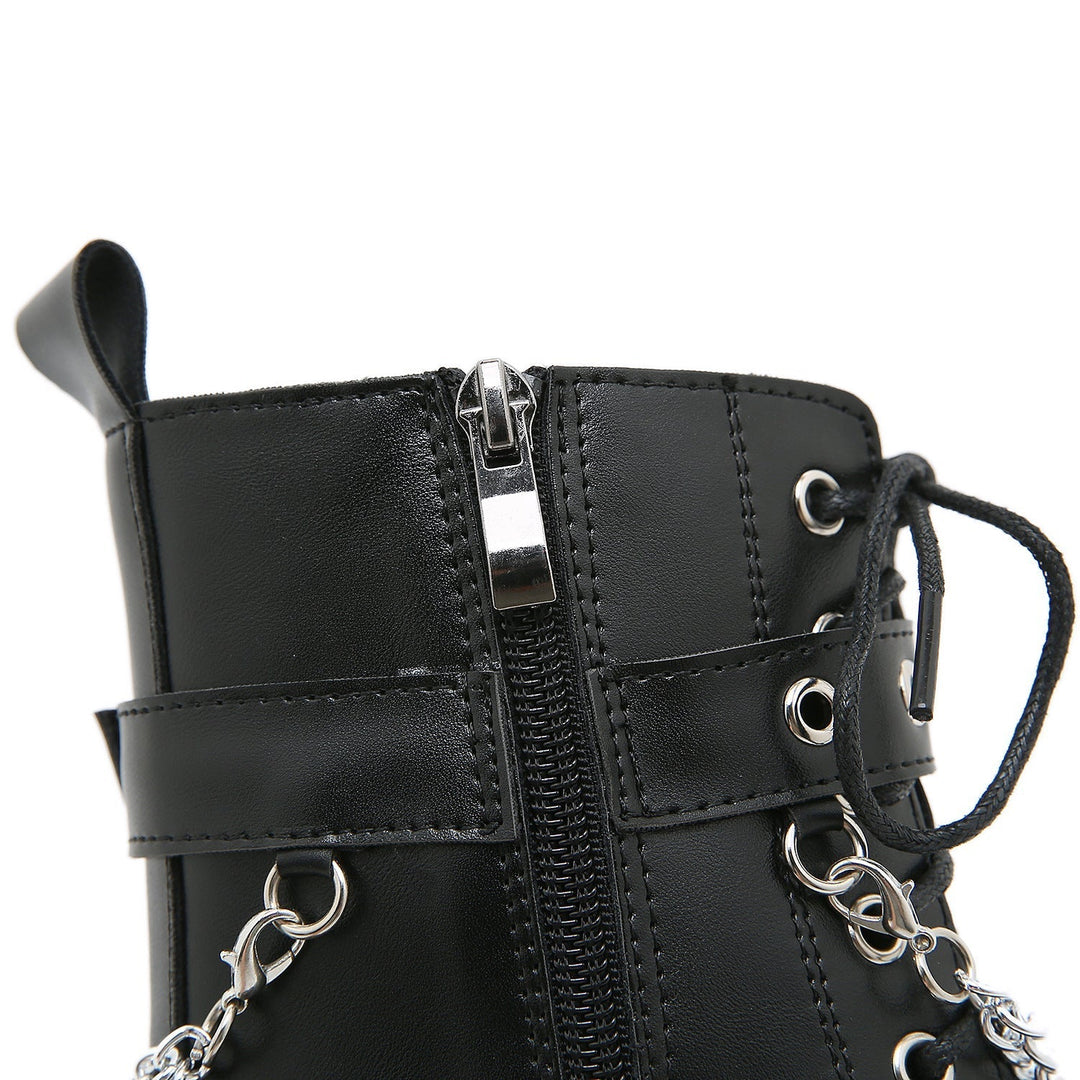Lune London | Black Boots with High Heels In Martens Style