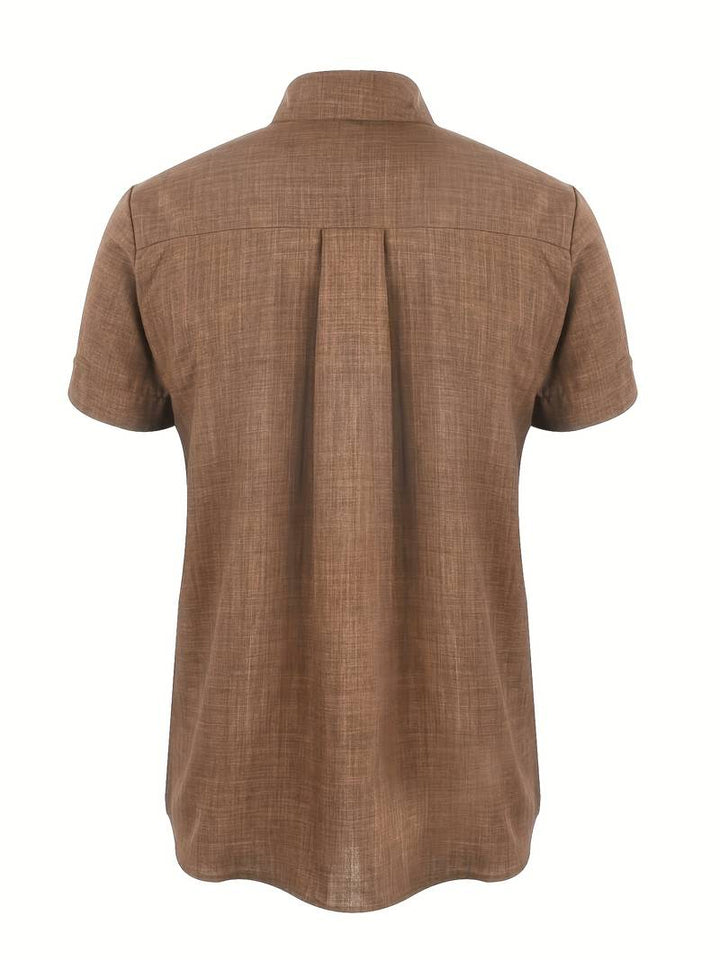 Chic und Stil | Classic Casual Short Sleeve Shirt with Buttons for Men