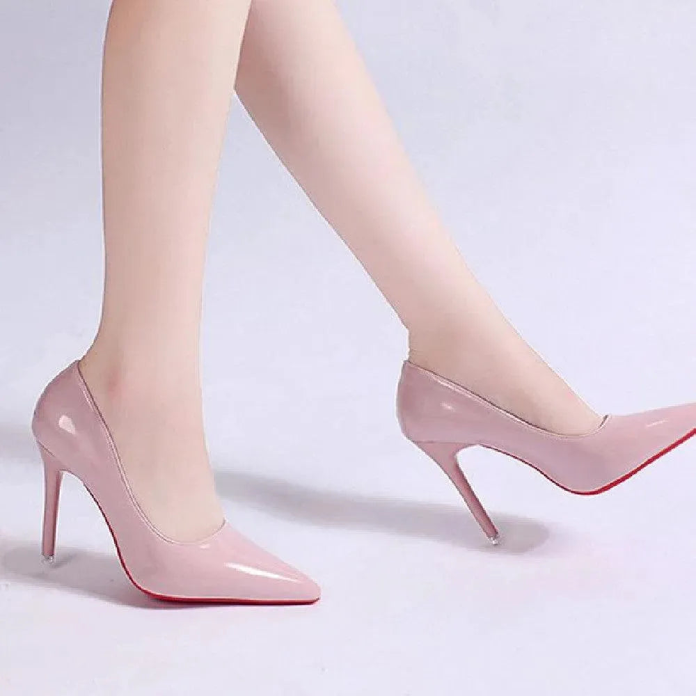 Women’s PU Stiletto Pumps mit Low Upper & High Heel | Lune London