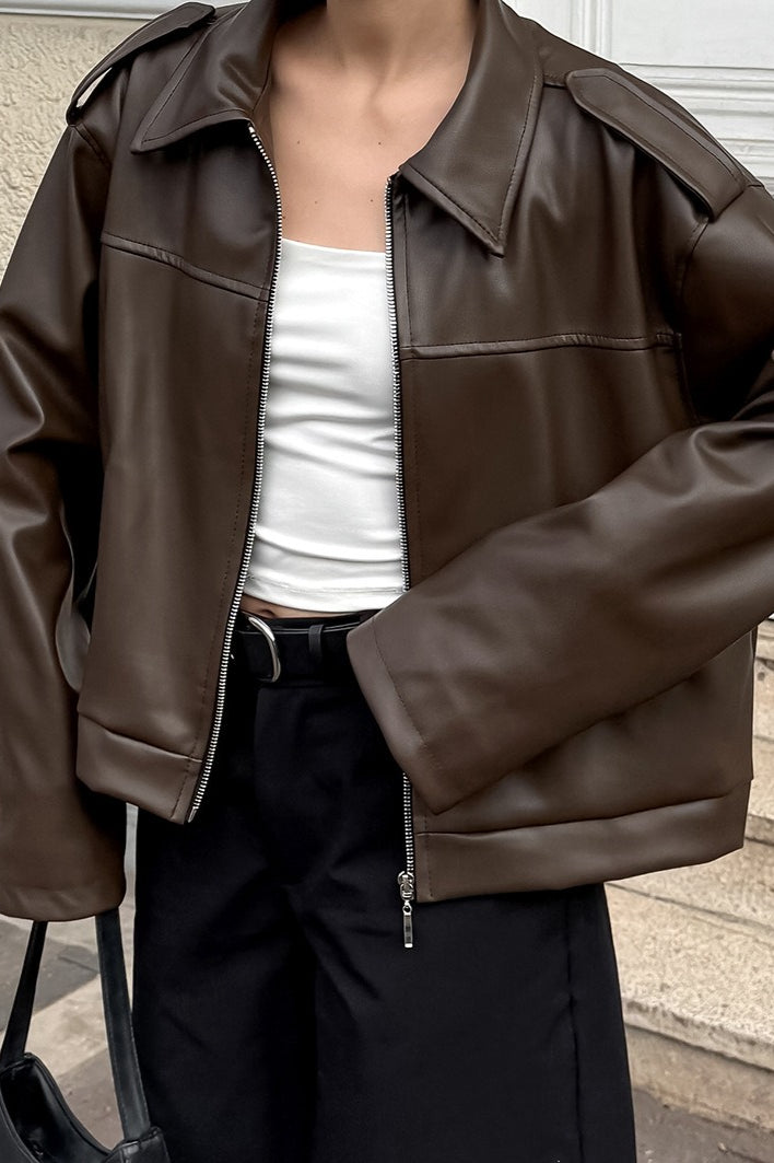 Lune London | Brown Leather Motorcycle Jacket