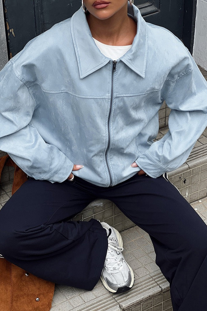Lune London | Blue Suede Jacket