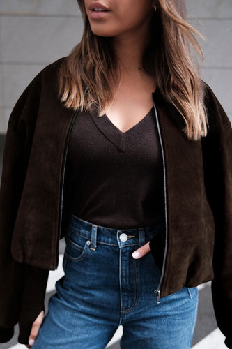 Lune London | Fauxsuede Bomber Jacket