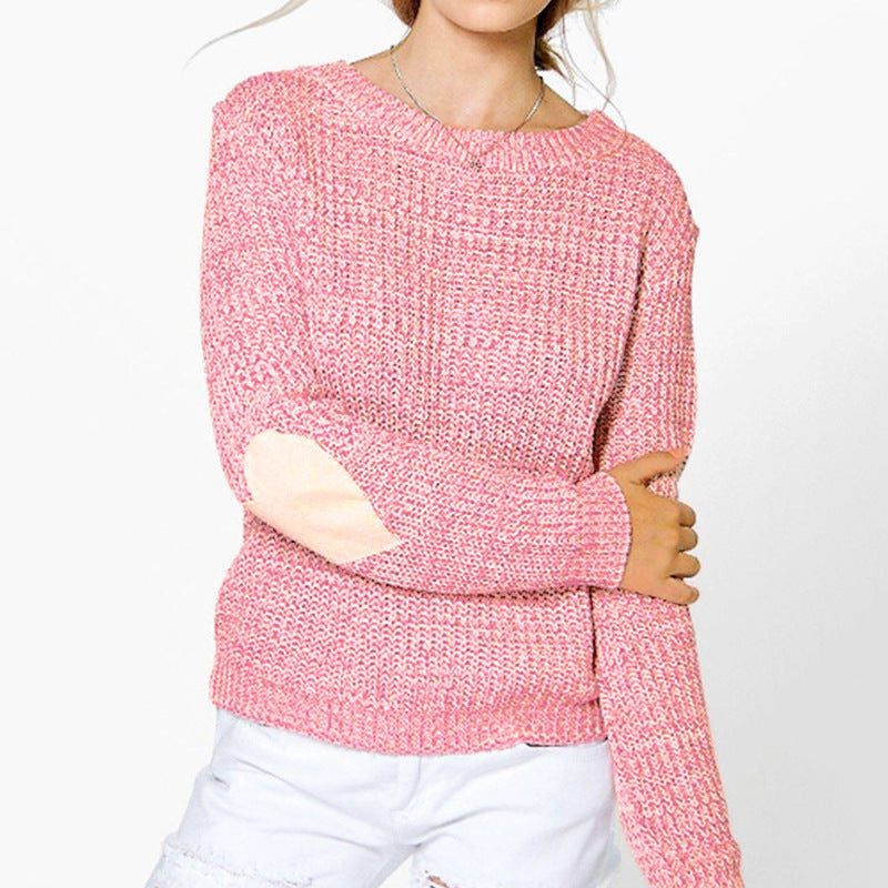 Women's sweater with heart-shaped elbow patches and a relaxed structure Lune London
