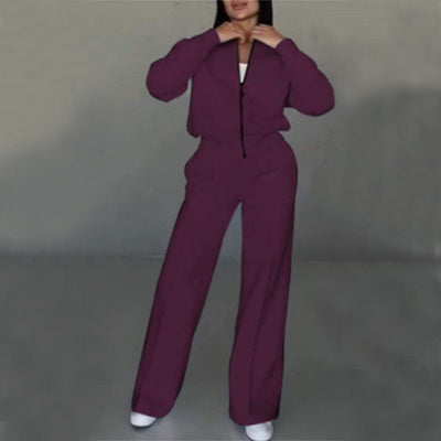 Lune London | Two-piece sets with zip jacket and wide legs in sporty style