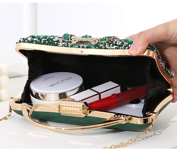 Lune London | Metallic Handcrafted Diamond Inlay Evening Bag