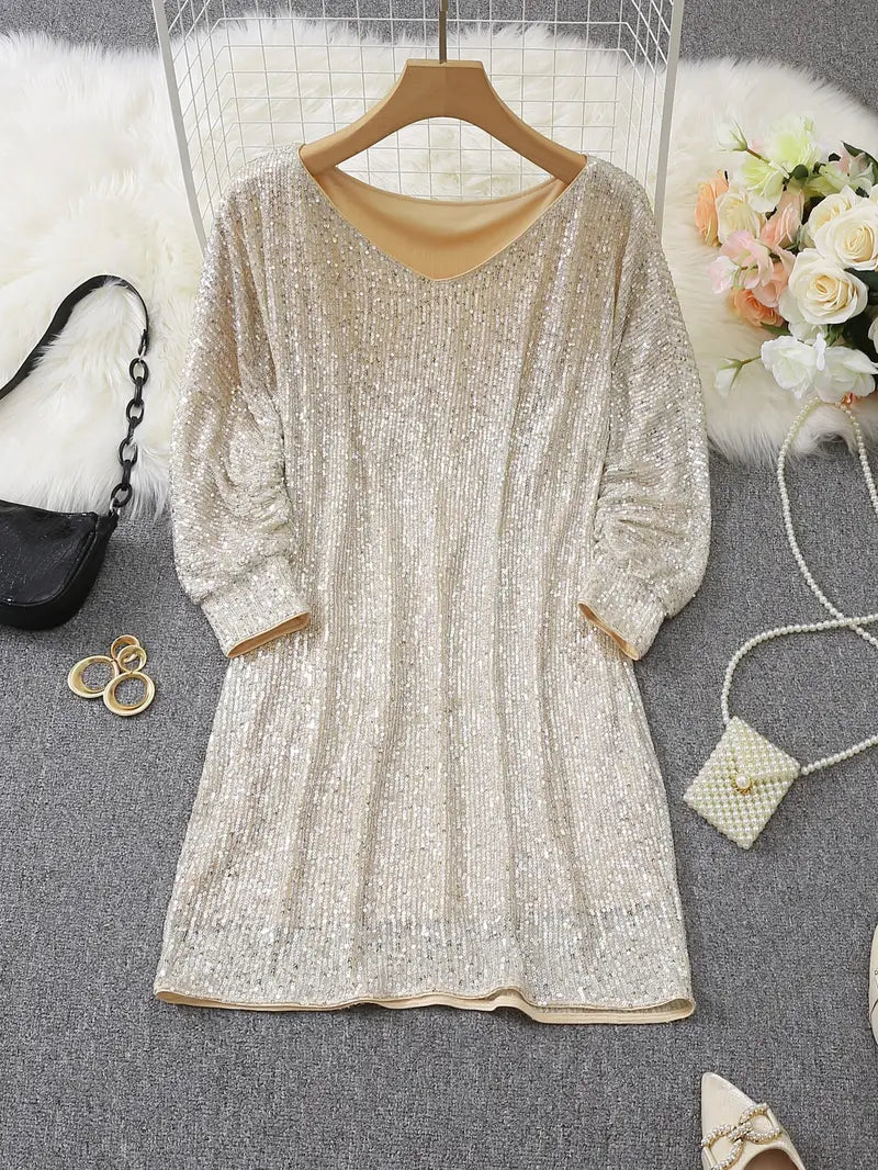 Lune London | Party sequin dress with contrast