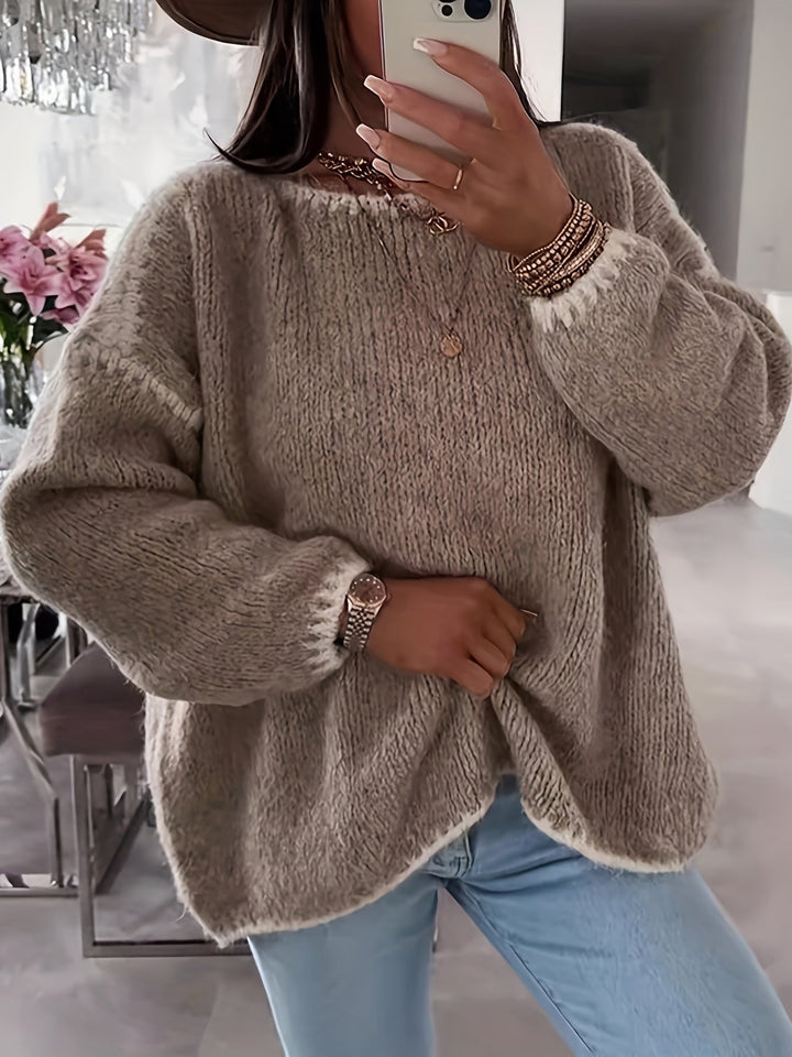 Lune London | Loose Knit Sweater Soft and Cozy Unique Crochet Details
