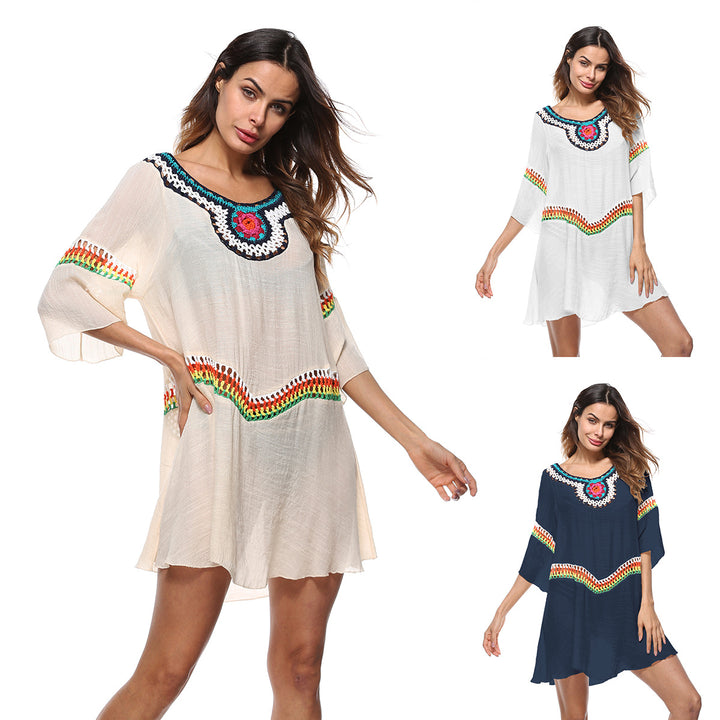Lune London Embroidered Beach Tunic for Women